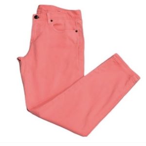J. Crew Toothpick Ankle Peach Colored Jeans 31